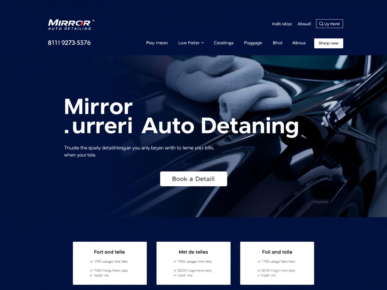 Mirror Auto Detailing design preview